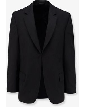 Balenciaga Wool Blazer With Modal Insert - Black