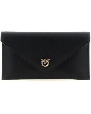 Pinko 'Flat Mini' Wallet On Chain - Black
