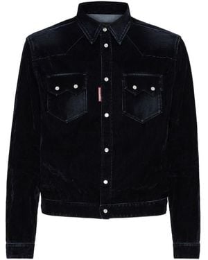 DSquared² Flocked Cord Jean Jacket - Blue
