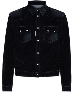 DSquared² Flocked Cord Jean Jacket - Blue