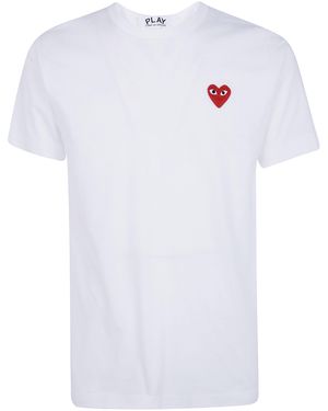 COMME DES GARÇONS PLAY T-Shirt Emblem Knit - White