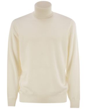 Brunello Cucinelli Cashmere Turtle-Neck Sweater - White
