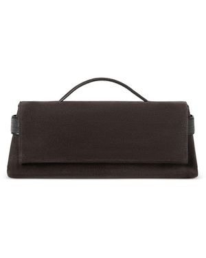 Brunello Cucinelli Essence Suede Top-Handle Bag - Brown