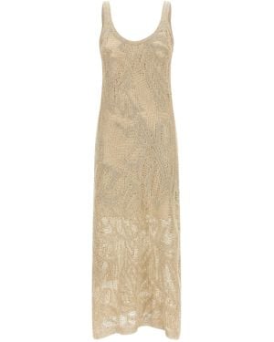 Brunello Cucinelli Crochet Dress - Natural