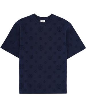 CASABLANCA T-Shirt With Monogram Details - Blue