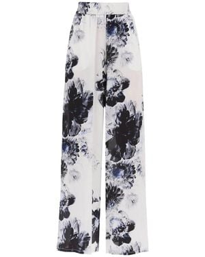 McQueen Silk Trousers - White