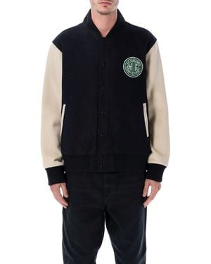 Huf Global Transit Wool Varsity Jacket - Blue