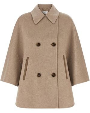 Max Mara 'Ospite' Cape - Natural