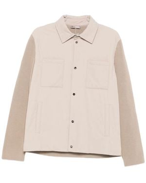 Herno Panelled Cotton Shirt - Natural
