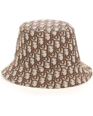 Dior Leopard Print Reversible Hat For - Natural