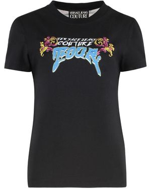 Versace Jeans Couture Logo Print T-Shirt - Black