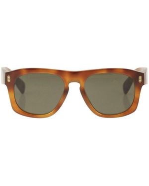 Brunello Cucinelli Tortoiseshell Acetate Sunglasses With Iconic Details - White