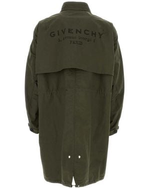 Givenchy Cotton Blend Parka - Green