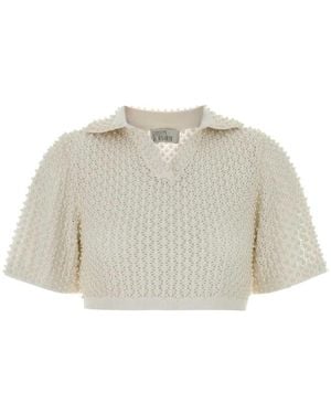 GIUSEPPE DI MORABITO Top Corto Con Applicazione - White