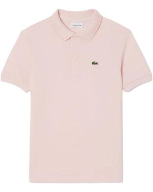 Lacoste Polo With Logo - Pink