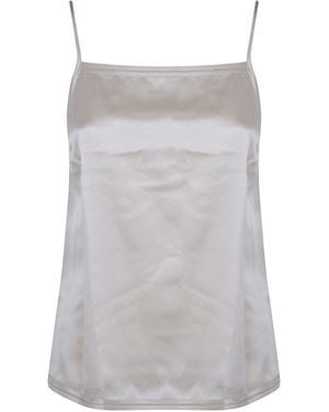 JOSEPH "Gaia" Silk Satin Tank Top - Grey