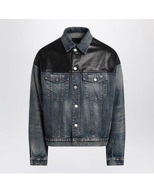 Prada Denim And Leather Jacket - Black