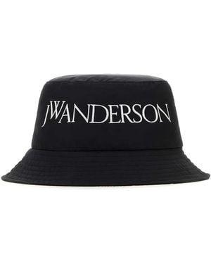 JW Anderson Nylon Blend Bucket Hat - Black
