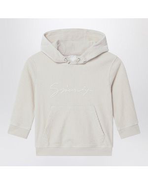 Givenchy Cream Ribbed Hoodie - White