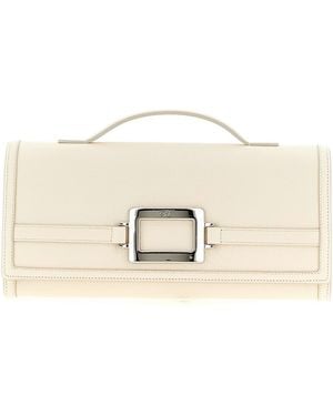 Roger Vivier 'Belle Vivier' Clutch - Natural