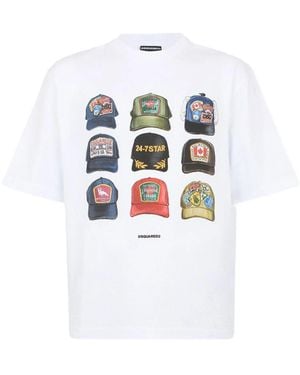DSquared² Logo-Embroidered Baseball Cap - White