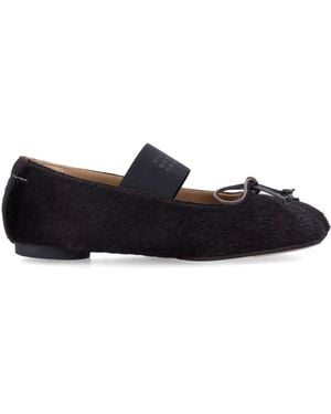 MM6 by Maison Margiela Anatomic Ballerina Pony Hair - Black