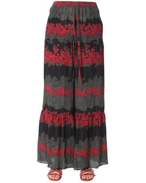 RED Valentino Dreaming Peony Print Trousers - Red