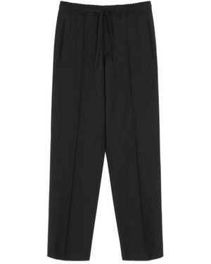 Valentino Vlogo Wool Trousers - Black