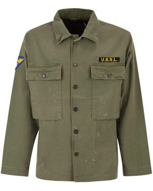 Polo Ralph Lauren Cotton Military-Inspired Overshirt Jacket - Green