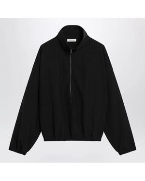 Fear Of God Ripstop Wool Jacket With Half Zip - Black