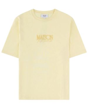 Maison Kitsuné Maison Kitsuné T-Shirt Con Logo - Yellow
