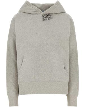 Prada Melange Cotton Oversize Sweatshirt - Gray