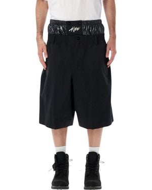 Moncler Genius Moncler X A$Ap Rocky Logo Print Technical Shorts - Black