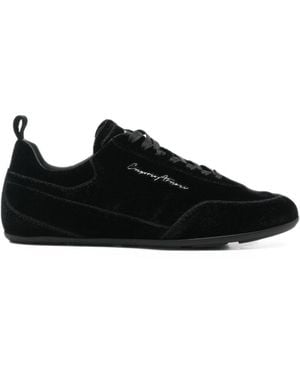 Emporio Armani Velvet Trainers - Black