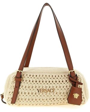 Versace Tag' Shoulder Bag - Metallic