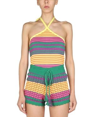 Gallo Striped Pattern Top - Multicolor
