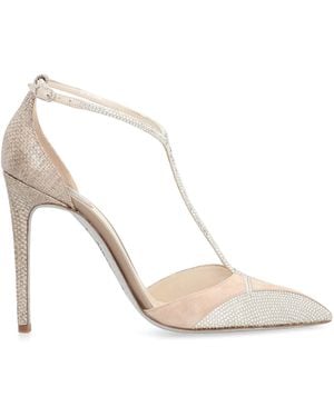 Rene Caovilla Karung Pointy-Toe Pumps - White