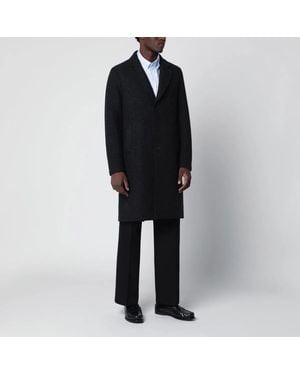 Harris Wharf London Anthracite Singlebreasted Wool Coat - Black
