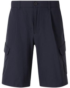 Herno Polyester Cargo Shorts - Blue