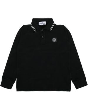 Stone Island Kids Polo Shirt - Black