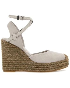 Brunello Cucinelli Pair Of Sandals With Heels - Gray