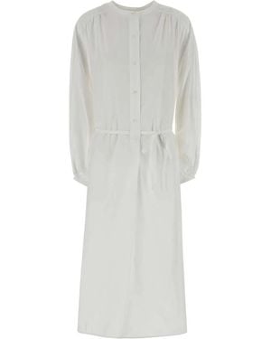 Loulou de Saison Vitti Loose-Fit Blouse Dress - White
