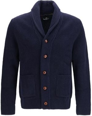 Barbour Hartland Wool Cardigan - Blue