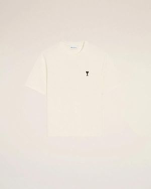 Ami Paris Boxy Fit T-Shirt - Natural