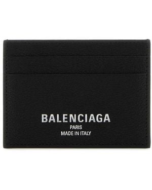 Balenciaga Leather Card Holder - Black