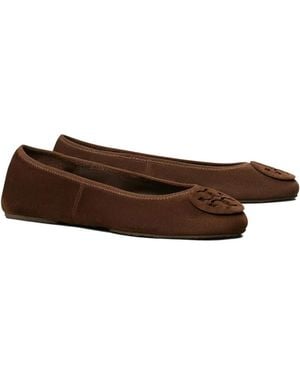 Tory Burch Minnie Travel Ballerias - Brown