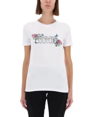 Versace Jeans Couture Tshirt With Logo - White