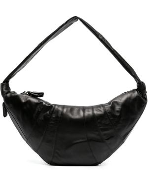 Lemaire Large Croissant Leather Shoulder Bag - Black