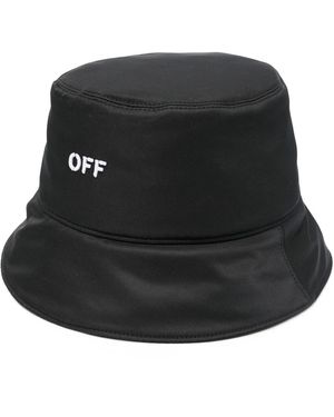 ハット Off White Black Polyester Bucket Hat Off-White c/o Virgil Abloh Polyester Bucket Hat in Black | Lyst