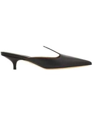 Ferragamo Heart Upper Mule - White